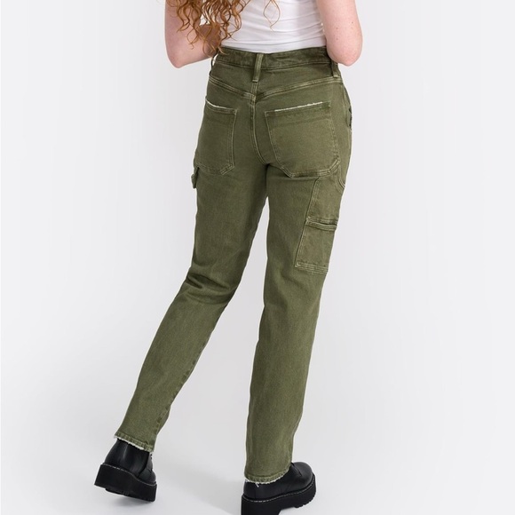 Seven7 7.7 Olive Green Carpenter Mid-Rise Jeans size 29 - Picture 14 of 15